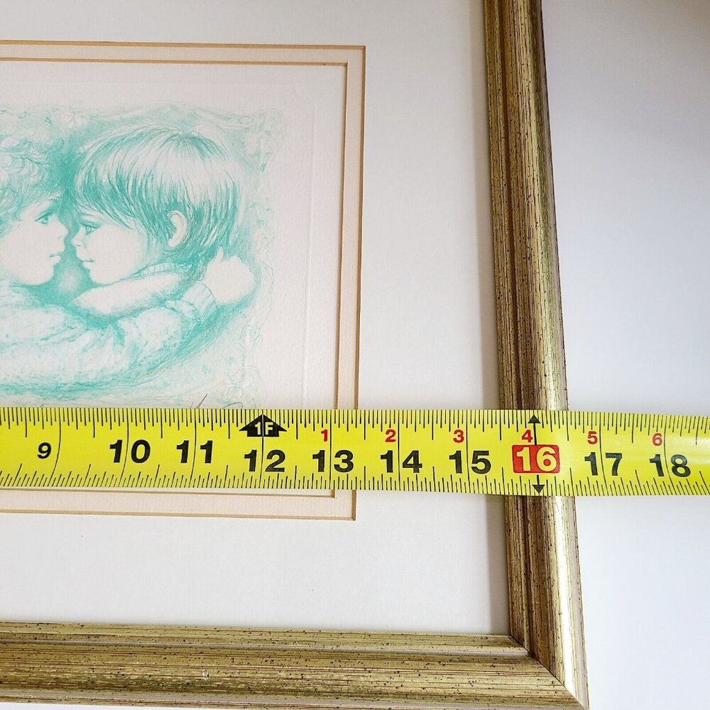 Art By Mary Vickers "New Friends" Lithograph Pencil Signed Glass Framed 182/500 - Picture 9 of 10